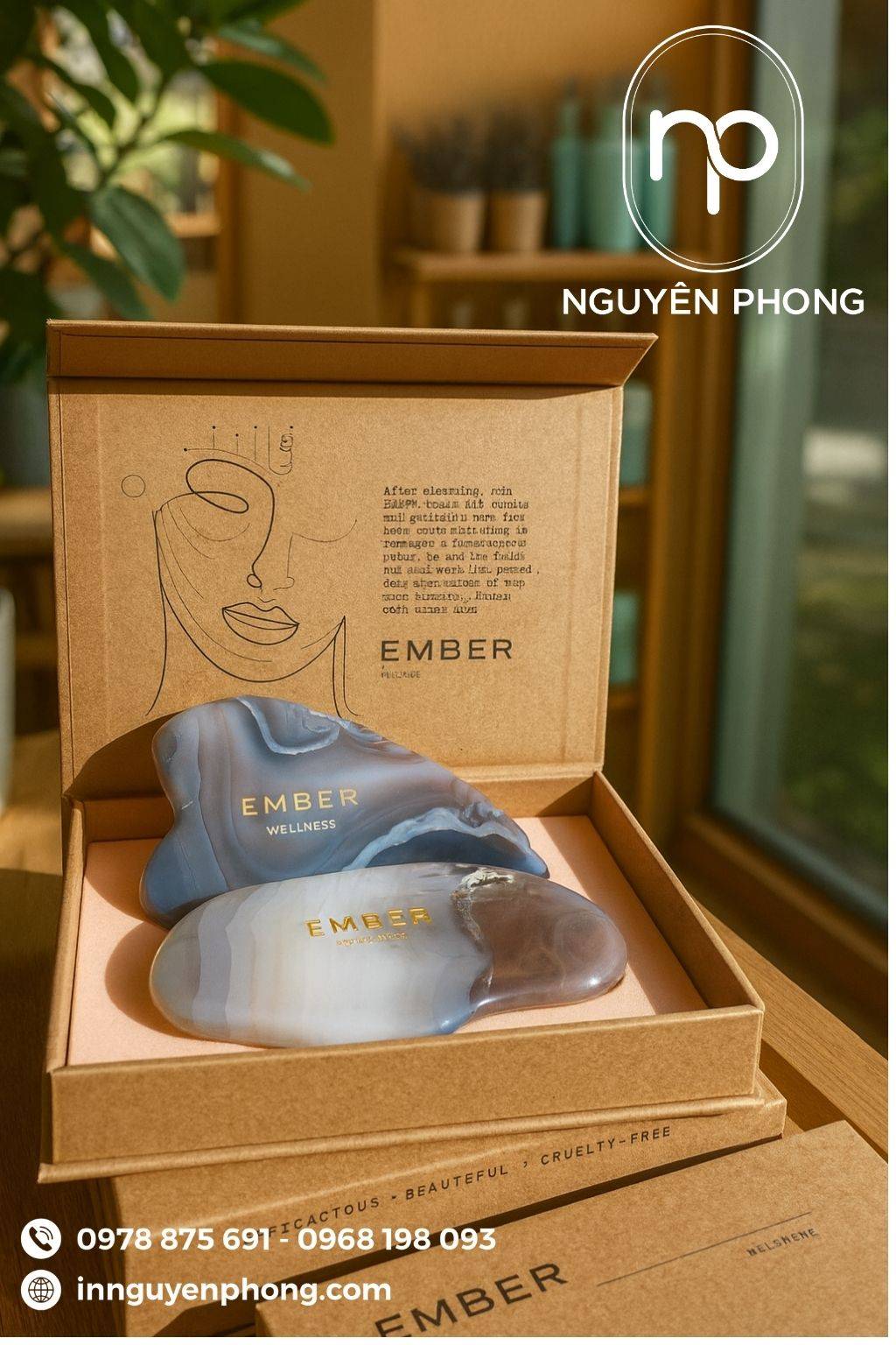 In hộp đựng dụng cụ đánh cảm bồi giấy kraft 